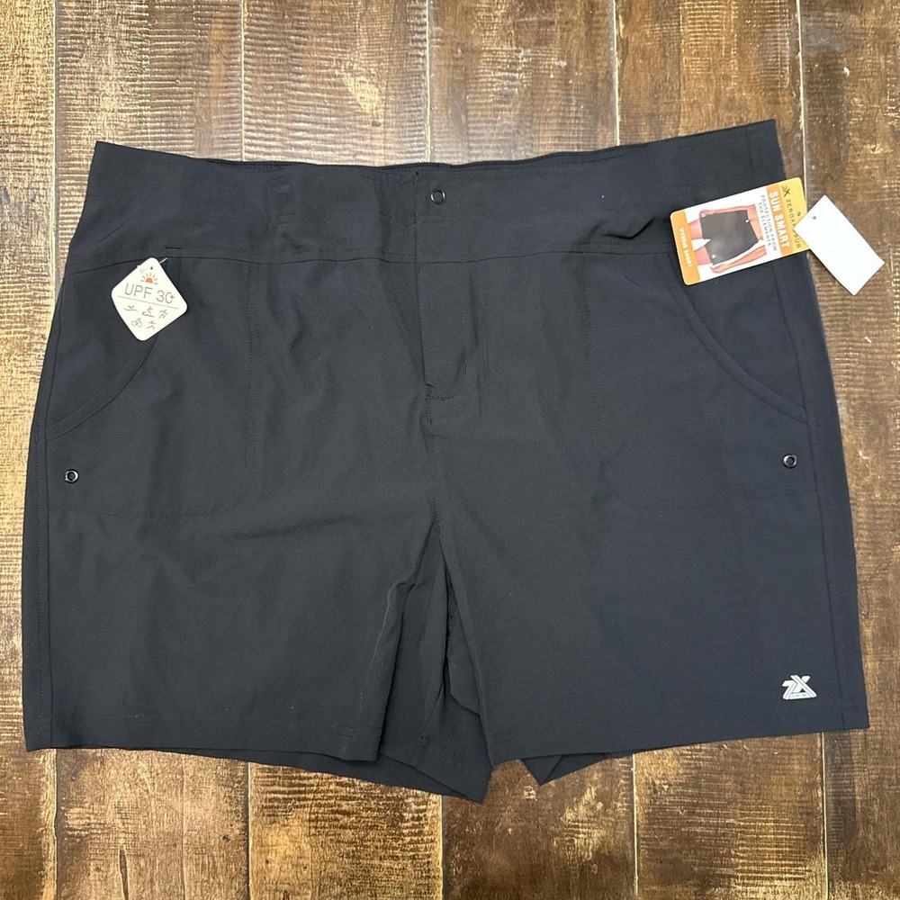 ZEROXPOSUR Black Sun Smart UPF 30 Protective Quick Dry Hybrid Shorts